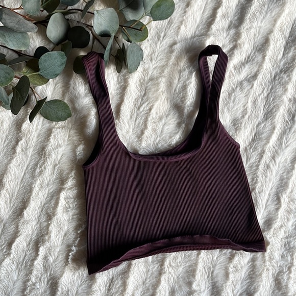 Free People •FP Movement Happiness Runs Square Neck Crop Top - Picture 5 of 9